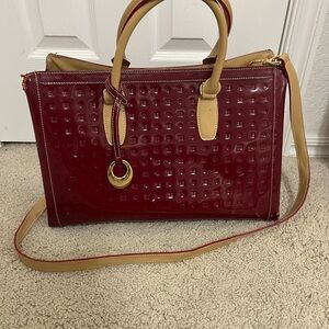 Arcadia Burgundy and Tan bag